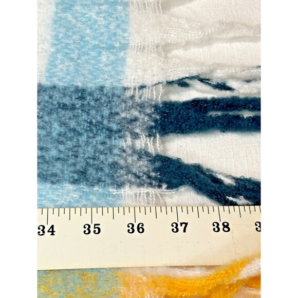 Nordstrom BP Wide Plaid Patterned Scarf Oversized w/ Pockets Blanket Fringe NWT - Picture 7 of 11